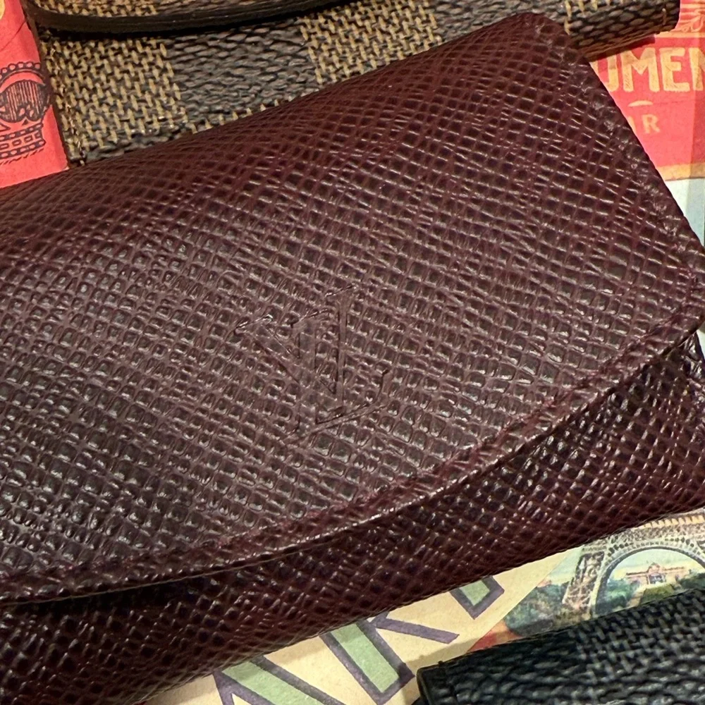 Louis Vuitton Cufflinks leather holder and LV Box